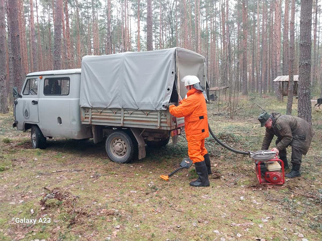 Тренировочный пожар на территории Зеленого квартала